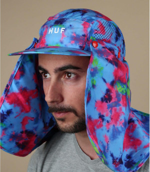 5 Panel Nackenschutz Huf blau Festival Covert Volley multi